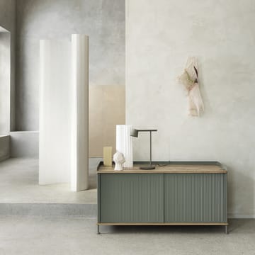 Tavolino Enfold Low - grigio, metallo - Muuto