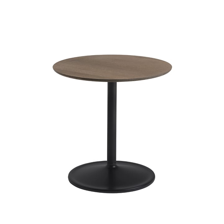 Tavolino Soft Ø 48cm - Rovere affumicato, nero, alt. 48 cm - Muuto