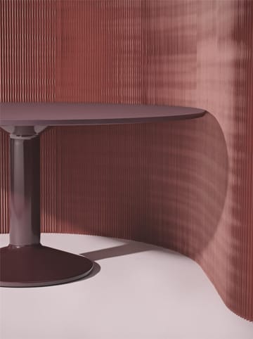 Tavolo a colonna Midst Ø 160 cm - Linoleum rosso scuro, rosso scuro - Muuto