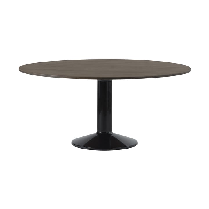 Tavolo a colonna Midst Ø 160 cm - Rovere oliato scuro, nero - Muuto