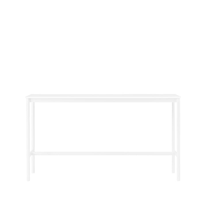 Tavolo da bar Base High - laminato bianco, base bianca, b: 50 cm, l. 190 cm, alt. 105 cm - Muuto