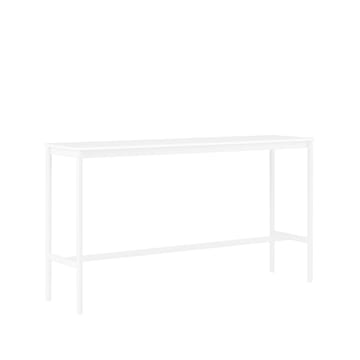 Tavolo da bar Base High - laminato bianco, base bianca, b: 50 cm, l. 190 cm, alt. 105 cm - Muuto