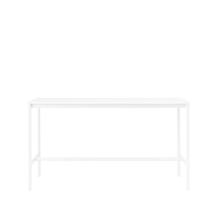 Tavolo da bar Base High, laminato bianco, base bianca, b: 85 cm, l. 190 cm, alt. 105 cm Muuto