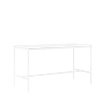 Tavolo da bar Base High - laminato bianco, base bianca, b: 85 cm, l. 190 cm, alt. 105 cm - Muuto