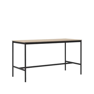 Tavolo da bar Base High - rovere, base nera, bordo in compensato, b: 85 cm, l. 190 cm, alt. 105 cm - Muuto