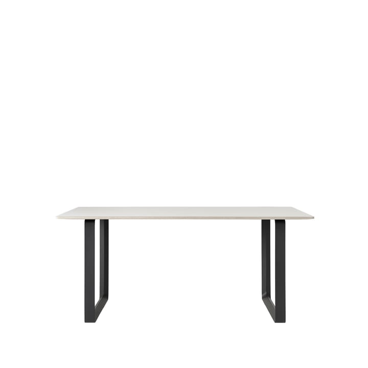 Tavolo da pranzo 70/70, 170x85 cm - Laminato bianco, compensato, nero - Muuto