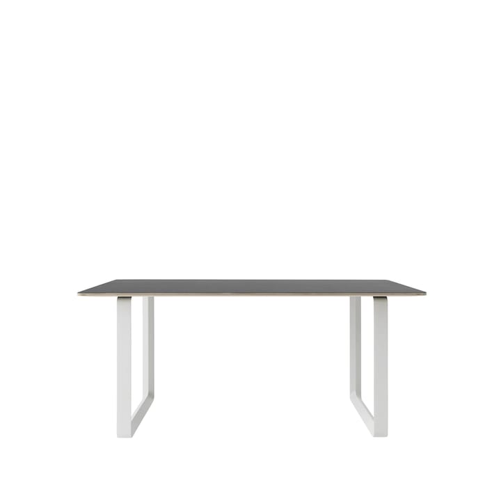 Tavolo da pranzo 70/70, 170x85 cm - Linoleum nero, compensato, bianco - Muuto