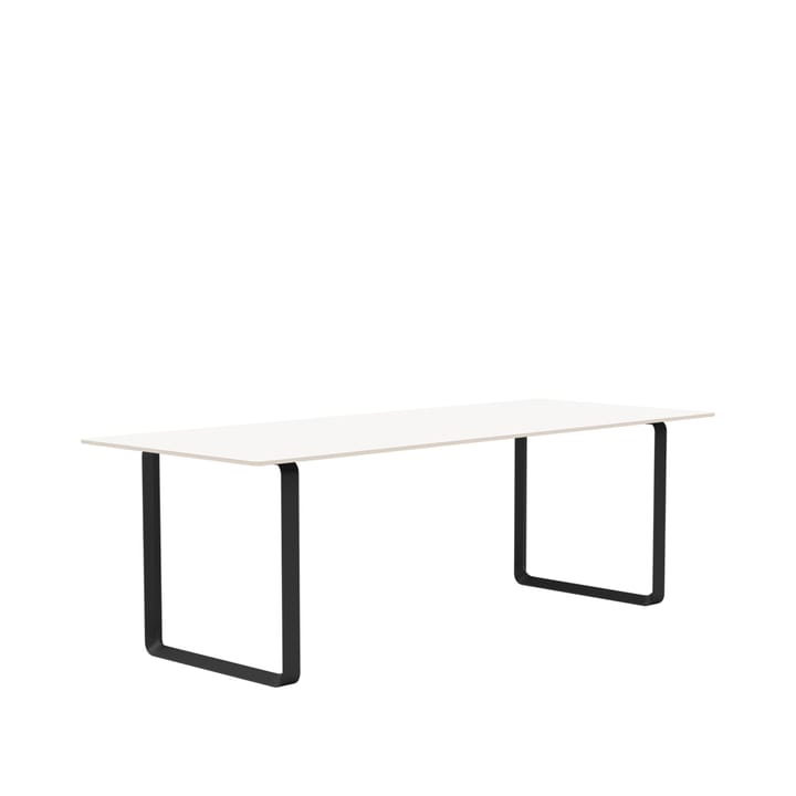 Tavolo da pranzo 70/70, 225x90 cm - Laminato bianco, compensato, nero - Muuto