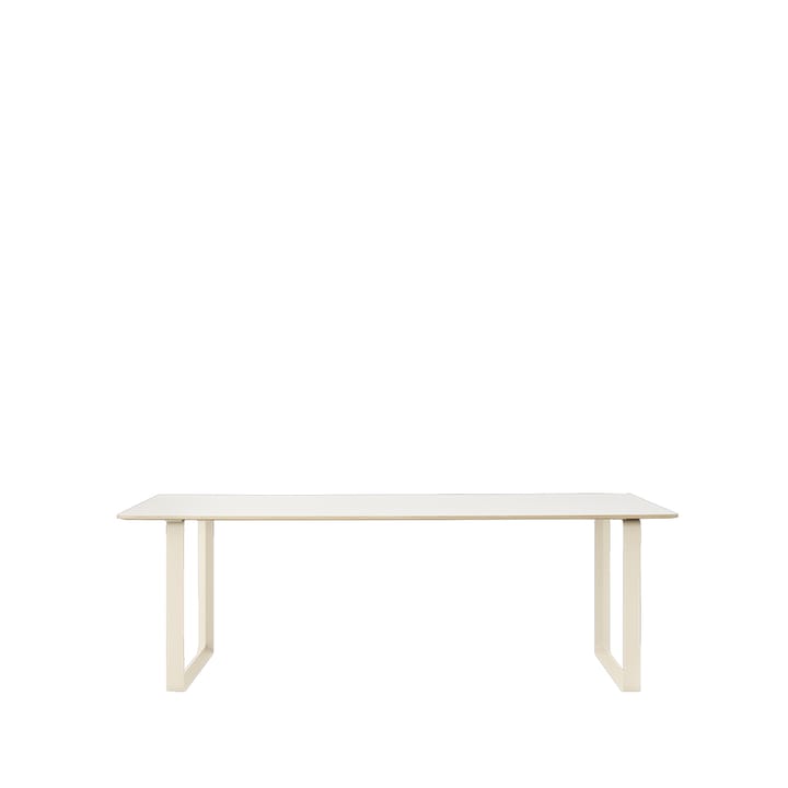 Tavolo da pranzo 70/70, 225x90 cm - Laminato bianco, compensato, sabbia - Muuto