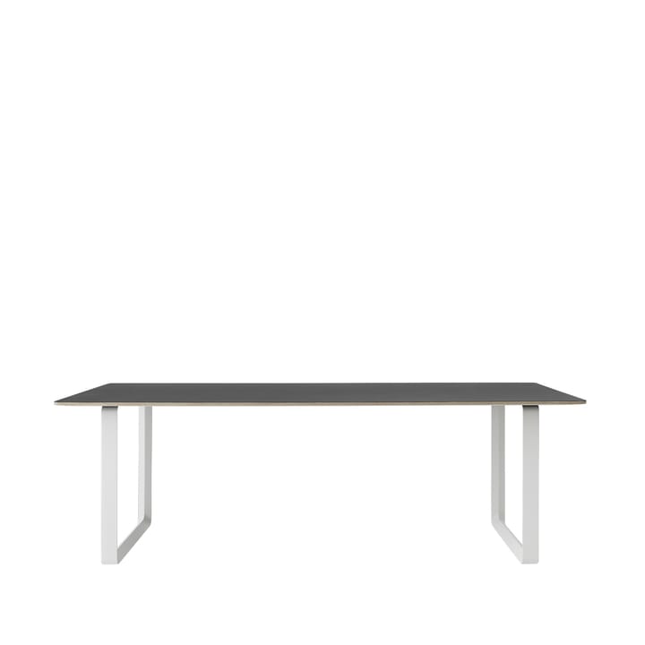 Tavolo da pranzo 70/70, 225x90 cm - Linoleum nero, compensato, bianco - Muuto