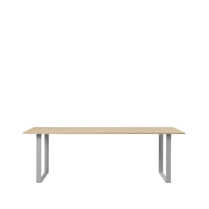 Tavolo da pranzo 70/70, 225x90 cm - Rovere impiallacciato, compensato, grigio - Muuto