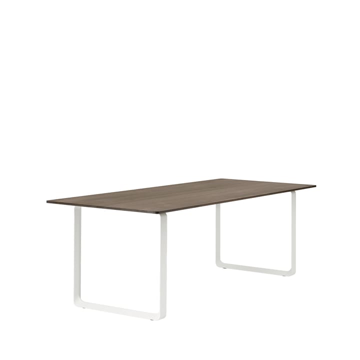 Tavolo da pranzo 70/70, 225x90 cm, Rovere massiccio affumicato, bianco Muuto