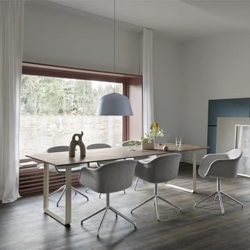 Tavolo da pranzo 70/70, 255x108 cm - laminato bianco, compensato, bianco - Muuto