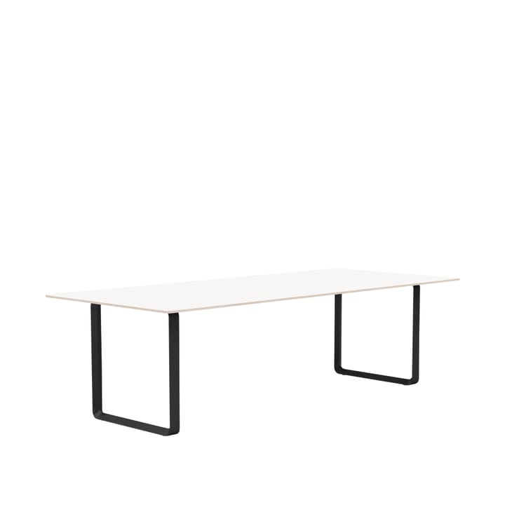 Tavolo da pranzo 70/70, 255x108 cm - Laminato bianco, compensato, nero - Muuto