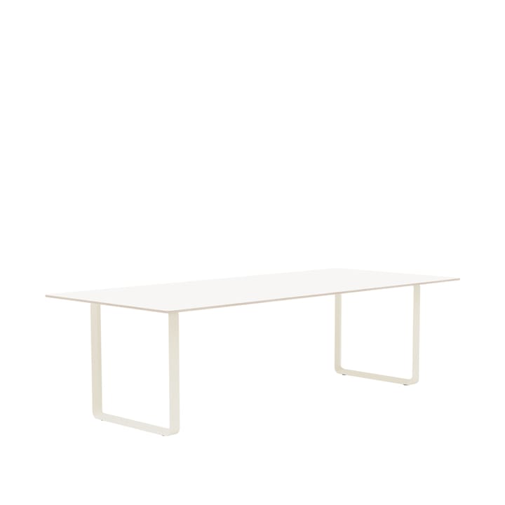 Tavolo da pranzo 70/70, 255x108 cm - Laminato bianco, compensato, sabbia - Muuto