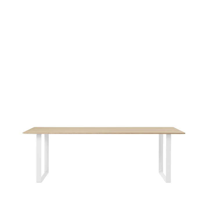 Tavolo da pranzo 70/70, 255x108 cm - Rovere impiallacciato, compensato, bianco - Muuto