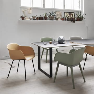 Tavolo da pranzo 70/70, 255x108 cm - Rovere impiallacciato, compensato, bianco - Muuto