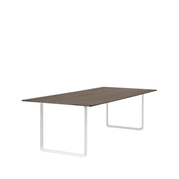 Tavolo da pranzo 70/70, 255x108 cm - Rovere massiccio affumicato, bianco - Muuto