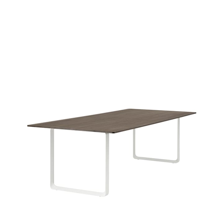 Tavolo da pranzo 70/70, 255x108 cm, Rovere massiccio affumicato, bianco Muuto