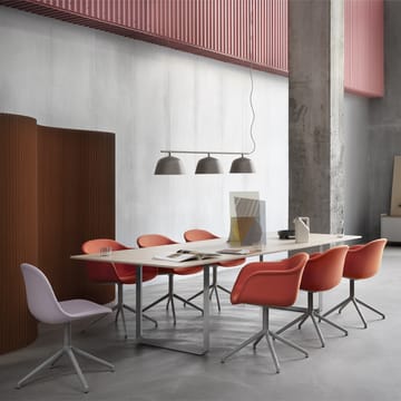 Tavolo da pranzo 70/70, 295x108 cm - Laminato bianco, compensato, sabbia - Muuto