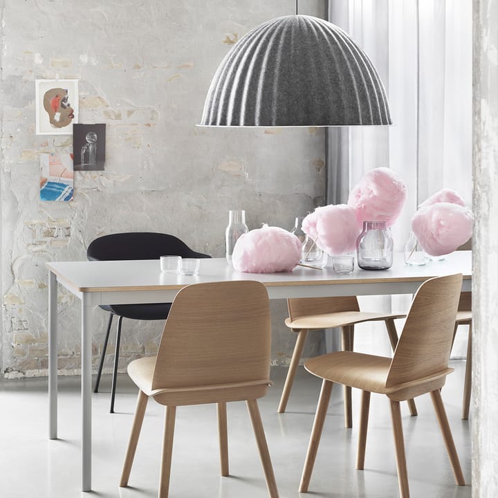 Tavolo da pranzo Base, Bianco, bordo in compensato, 190x85 cm Muuto