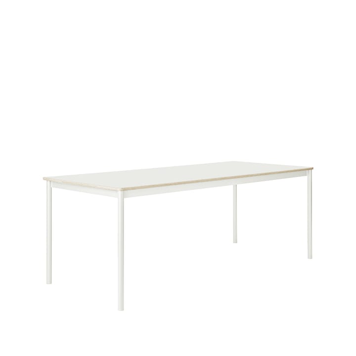 Tavolo da pranzo Base - Bianco, bordo in compensato, 190x85 cm - Muuto