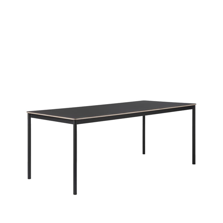 Tavolo da pranzo Base - nero, bordo in compensato, 190x85 cm - Muuto