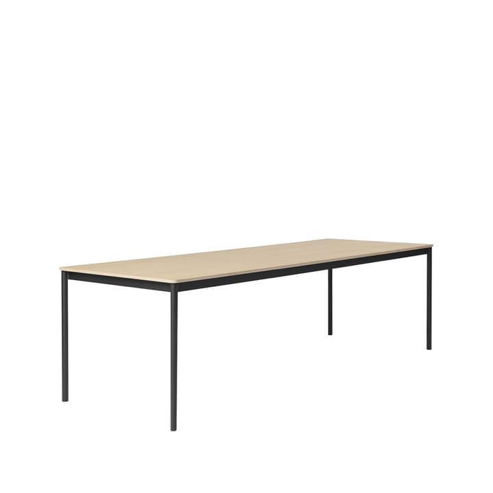 Tavolo da pranzo Base - rovere, base nera, bordo in compensato, 250x90 cm - Muuto