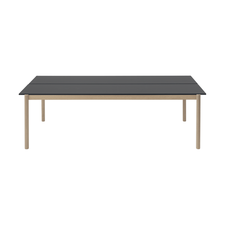 Tavolo da pranzo Linear System 110x240 cm, Black nanolaminate-black-oak Muuto