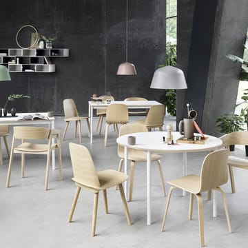 Tavolo da pranzo rotondo Base, Ø 110 cm - laminato bianco, compensato, bianco - Muuto