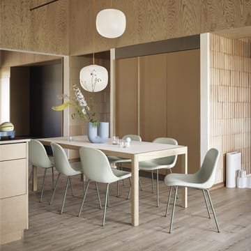 Tavolo da pranzo Workshop - Linoleum grigio, rovere, 140x92 cm - Muuto