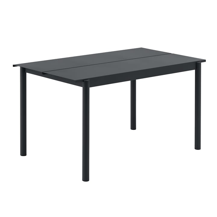 Tavolo Linear steel 140x75 cm - Black - Muuto