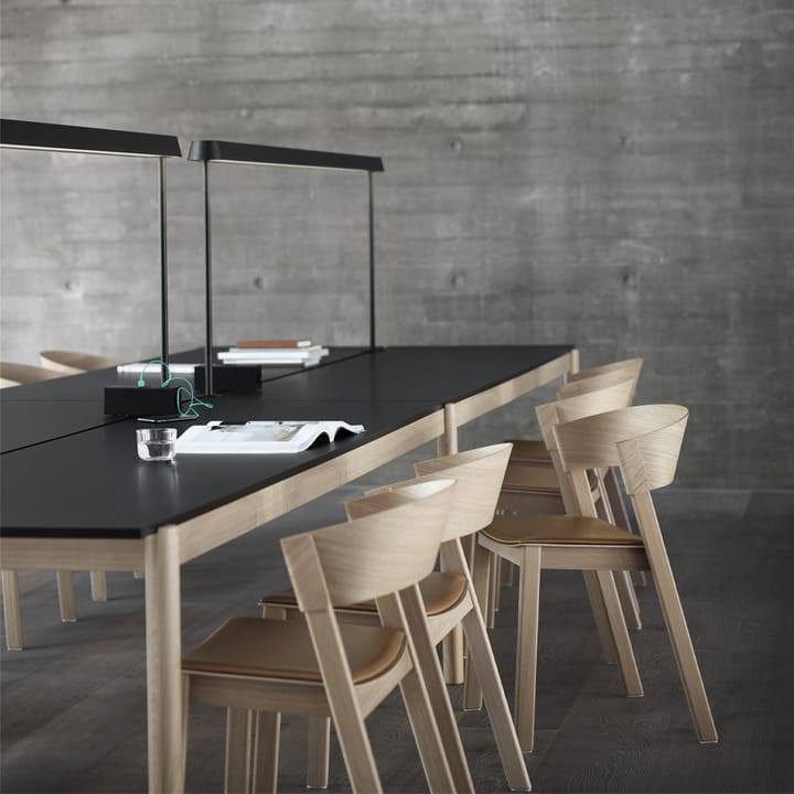 Tavolo Linear System - Nanolaminato nero, nero, rovere - Muuto