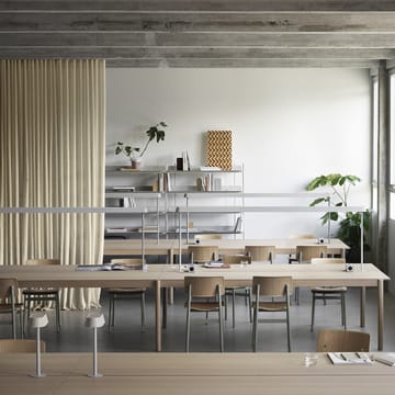 Tavolo Linear System - Nanolaminato nero, nero, rovere - Muuto