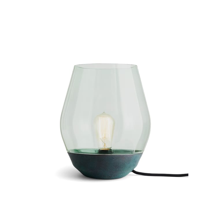 Lampada da tavolo Bowl - verde rame, vetro verde chiaro - New Works