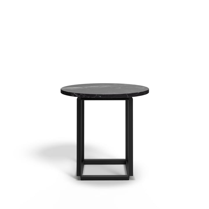Tavolino Florence - marmo nero Marquina, Ø 50 cm, base nera - New Works