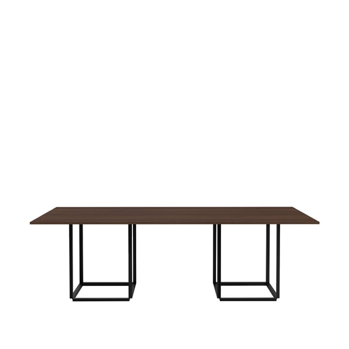 Tavolo da pranzo rettangolare Florence - rovere affumicato, base nera - New Works