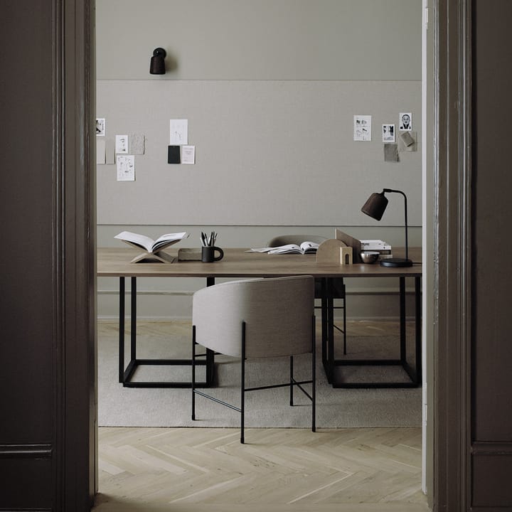 Tavolo da pranzo rettangolare Florence - Rovere naturale, base nera - New Works