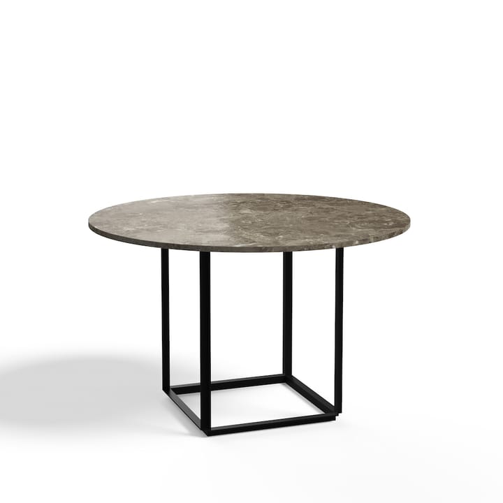 Tavolo da pranzo rotondo Florence - marmo Gris du Marais, Ø 120 cm, base nera - New Works