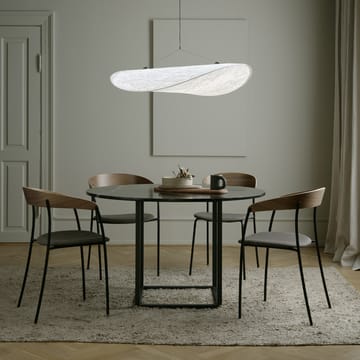 Tavolo da pranzo rotondo Florence - marmo white viola, Ø 145 cm, base bianca - New Works