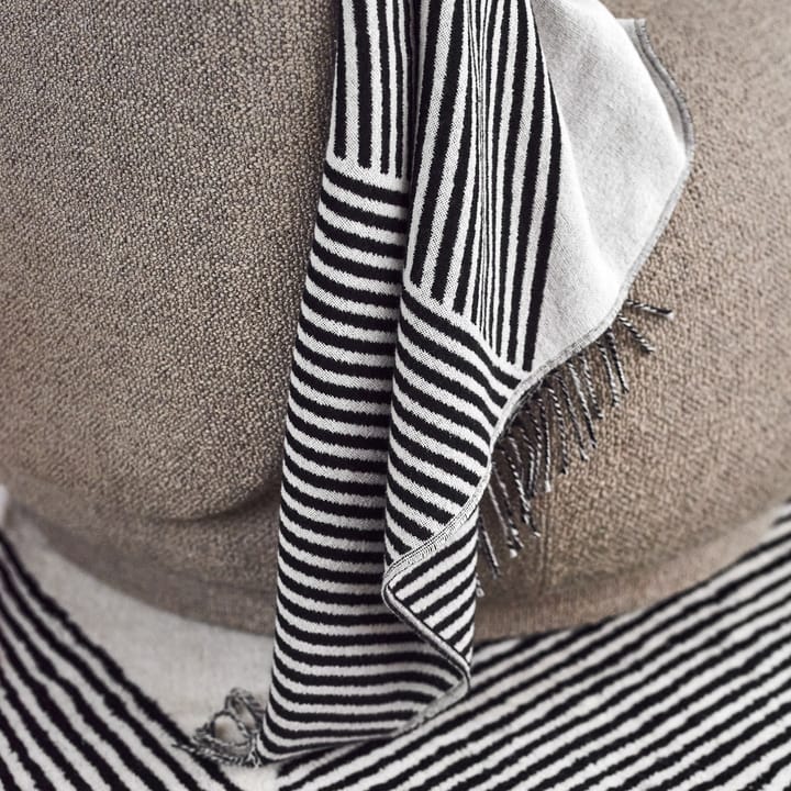 Coperta in cotone Stripes, nero NJRD