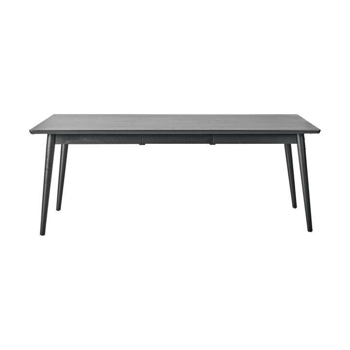 Tavolo da pranzo VIOR 90x200 cm - Rovere laccato nero - NJRD