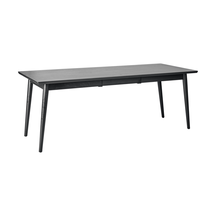 Tavolo da pranzo VIOR 90x200 cm, Rovere laccato nero NJRD