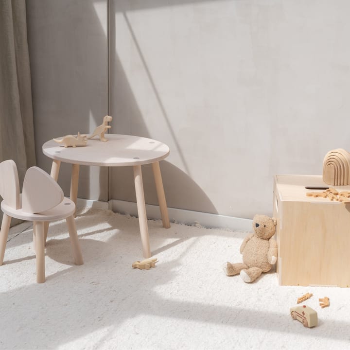 Sedia + tavolo per bambini Mouse  - Bianco pigmentato - Nofred