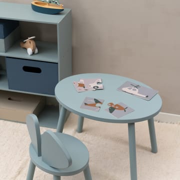 Sedia + tavolo per bambini Mouse  - Verde oliva - Nofred
