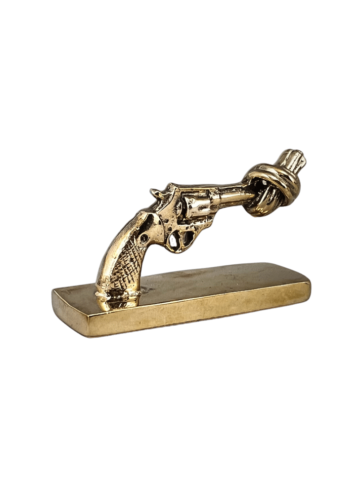 Pistola annodata mini 7 cm - Bronzo - Non Violence