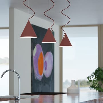 Lampada a sospensione Castor 20 cm - Bordeaux-rosso scuro-ottone - Noon