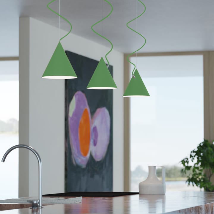 Lampada a sospensione Castor 20 cm, Verde chiaro-verde chiaro-argento Noon