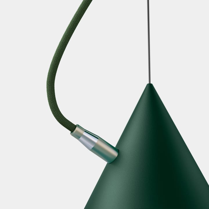 Lampada a sospensione Castor 40 cm, British racing green-verde scuro-ottone Noon