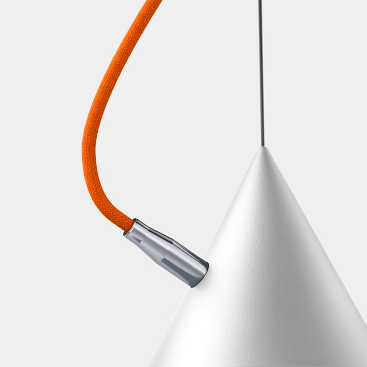 Lampada a sospensione Castor 60 cm, Bianco-arancio-argento Noon